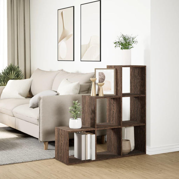Modular 6-Cube Staircase Display Shelf