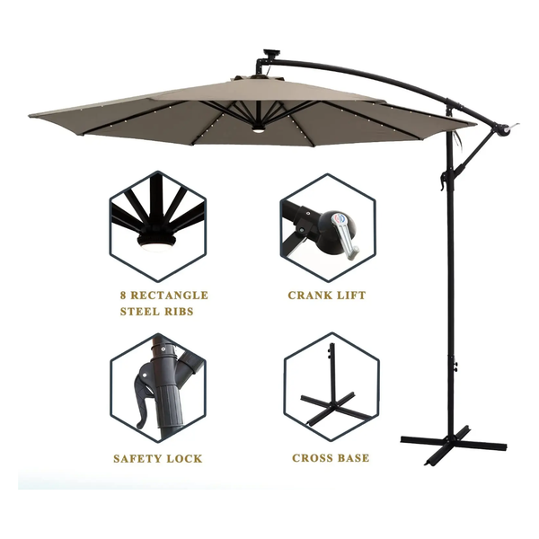Decorum & Co - Solara Cantilever Patio Umbrella