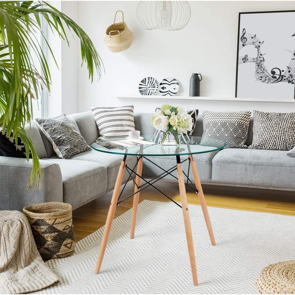 Round Glass Dining/Coffee Table