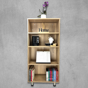 4-Tier Open Storage Bookshelf - 130 cm