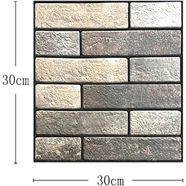 Greenstone Brick Wall Sticker Panels (6 Pack)
