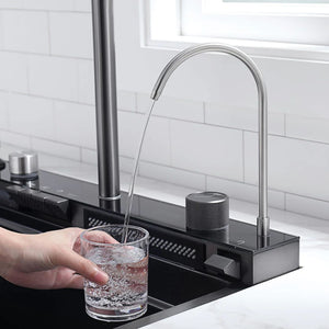 Modern Multi-Functional Kitchen Sink with LED & Temp Control