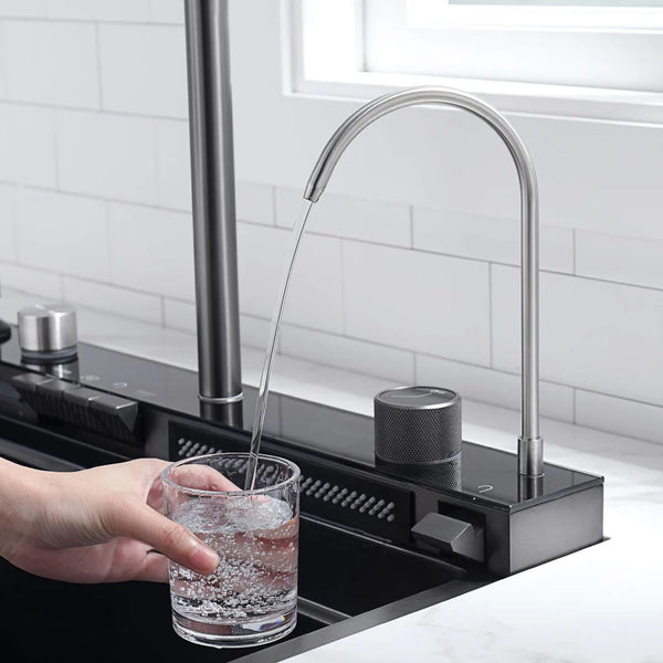 Modern Multi-Functional Kitchen Sink with LED & Temp Control