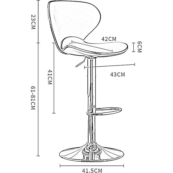 Nordic Adjustable Bar Stool (Set of 2)