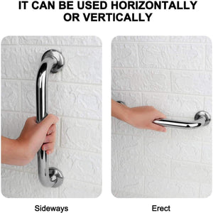 Stainless Steel Bathroom Grab Bar - Set of 2 (39cm & 42cm)