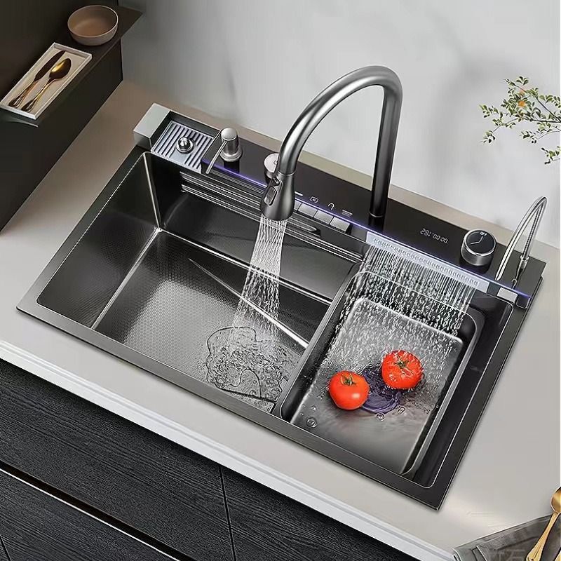 Multi Sink Rft Decorum & Co - Modern Multi-Functional Kitchen Sink with LED & Temp Co