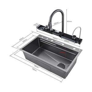 Modern Multi-Functional Kitchen Sink with LED & Temp Control
