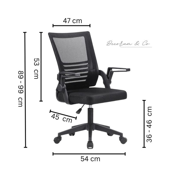 Ergonomic Office Chair with Adjustable Armrests and Height