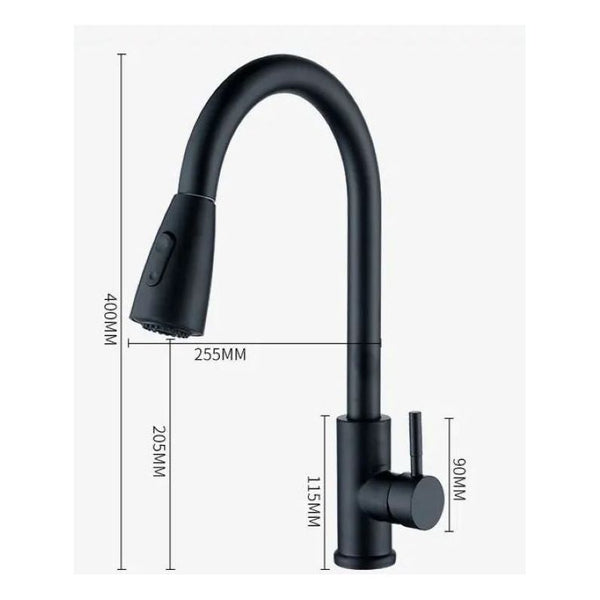 Decorum & Co - Eclipse Pull-Out Kitchen Faucet - Matte Black