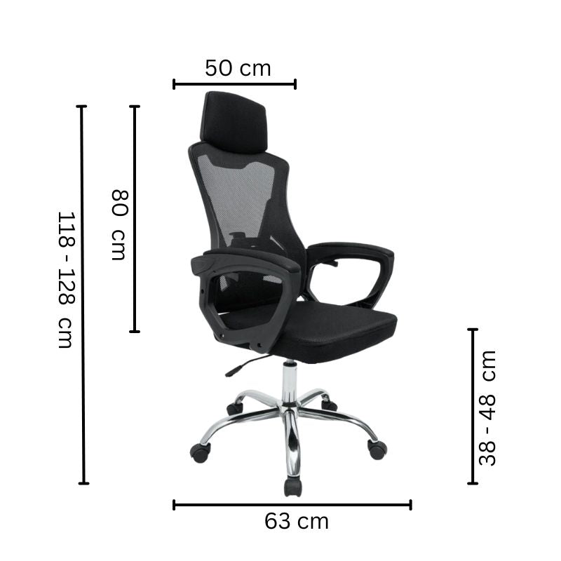 Ergonomic Gaming Chair with Adjustable Height and Reclining Back