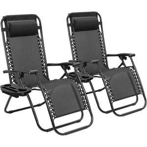 Adjustable Recliner/Lounger Zero Gravity Chairs (Set of 2)