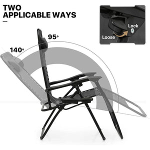 Adjustable Recliner/Lounger Zero Gravity Chairs (Set of 2)