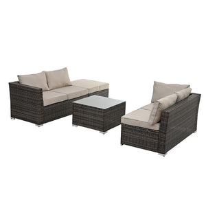 Verona 5-Seater Patio Sofa Set with Ottoman and Coffee Table