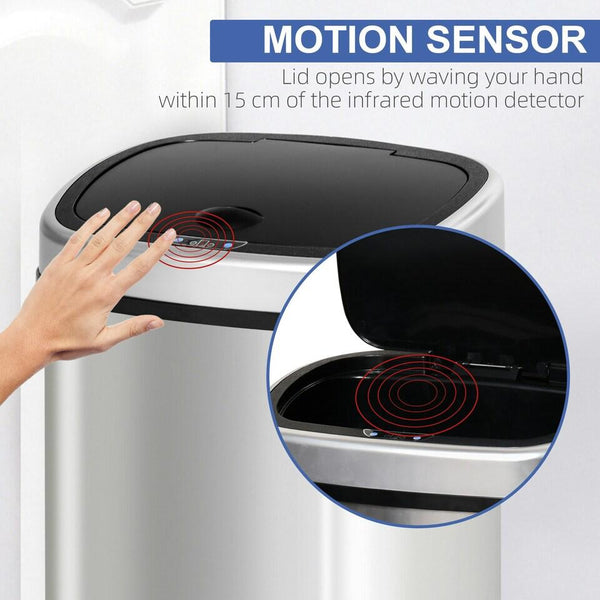 Decorum & Co – 58L Touchless Sensor Bin – Stainless Steel