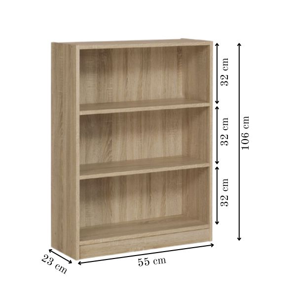 Minimalist 3-Tier Bookcase