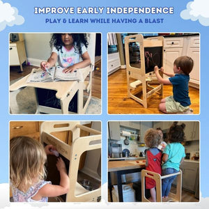 4-in-1 Convertible Montessori Toddler Tower