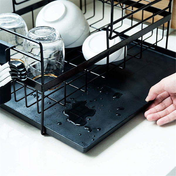 2-Tier Dish Drying Rack with Cutlery Holder