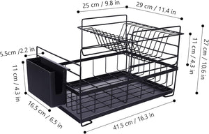 2-Tier Dish Drying Rack with Cutlery Holder