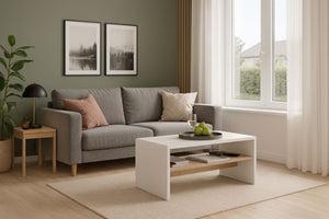 Arcline Coffee Table with Shelf