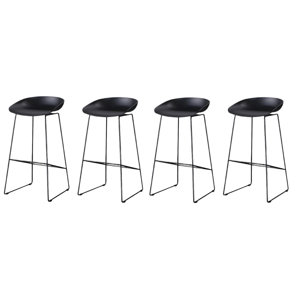 Noir Minimalist Bar Stool (Set of 4)
