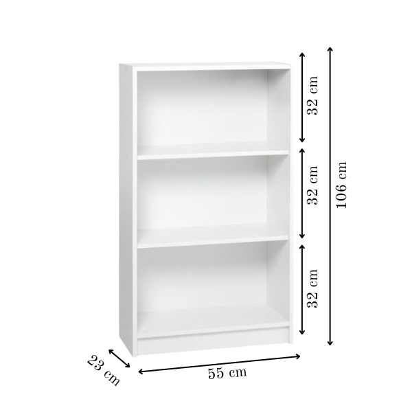 Minimalist 3-Tier Bookcase