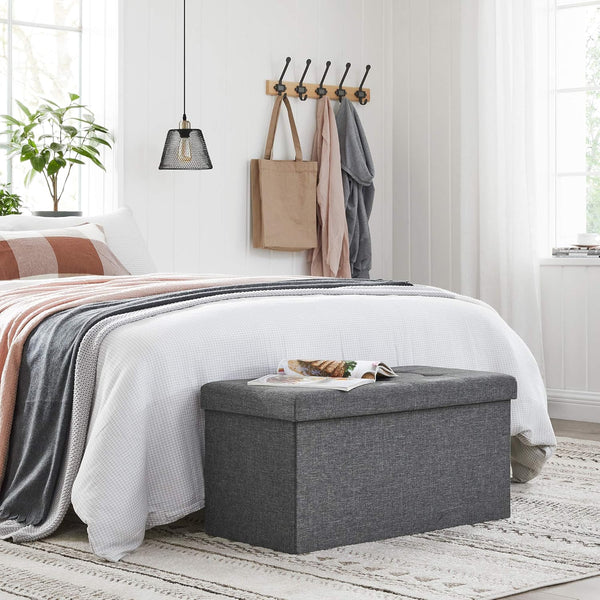 Foldable Tufted Ottoman Storage Box Set (Set of 3)