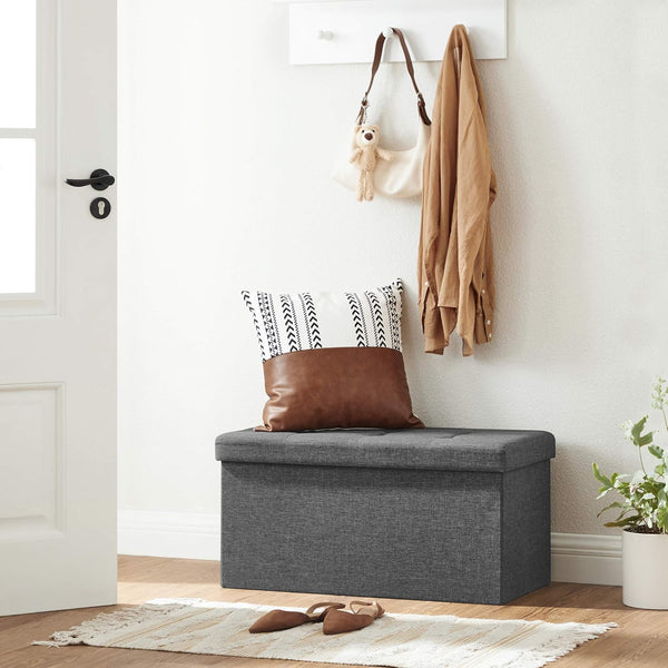 Foldable Tufted Ottoman Storage Box Set (Set of 3)