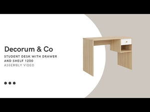 Student Desk with Drawer and Shelf 1200