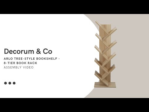 Arlo Tree-Style Bookshelf - 8-Tier Book Rack