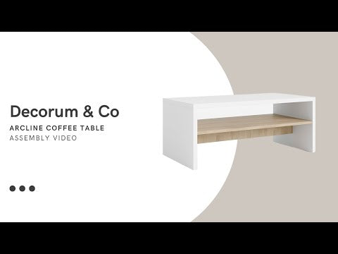 Arcline Coffee Table with Shelf