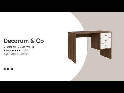 Student Desk with 3 Drawers