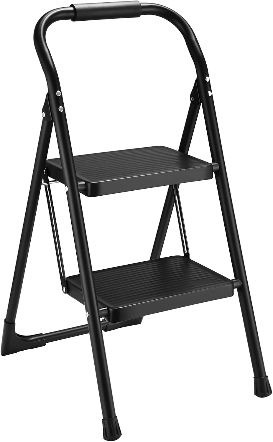 2-Step Foldable Steel Ladder with Anti-Slip Steps