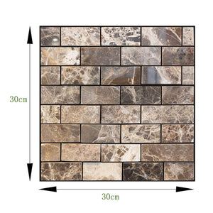 Marble Brick Look Wall Sticker Panels (6 Pack)